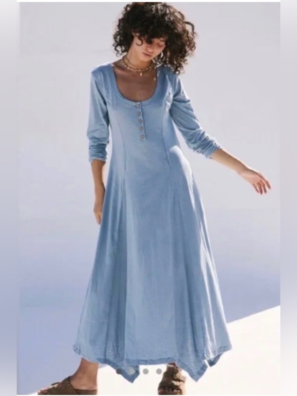 Free People FP Beach Miles of Henley Dress size  L NWOT